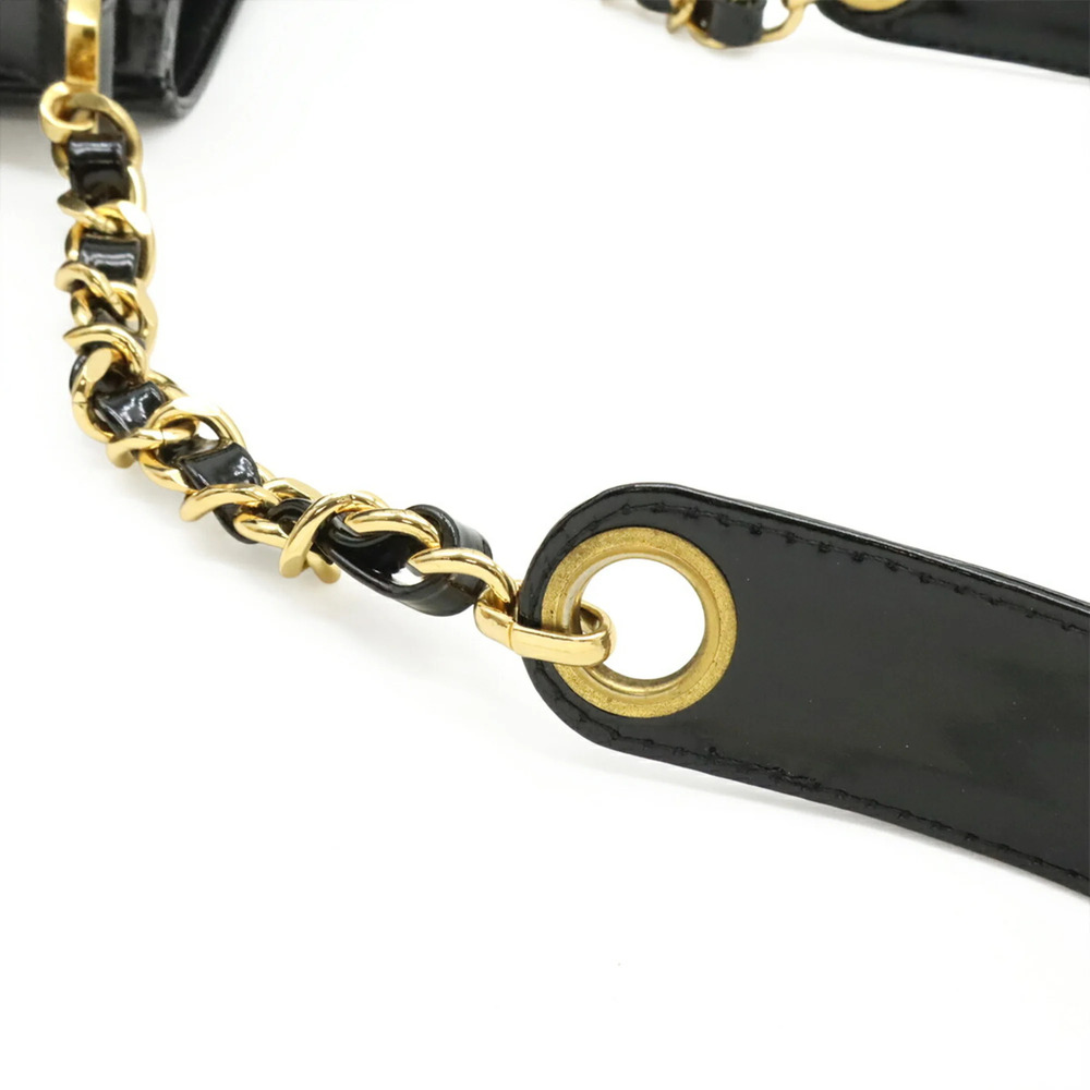 CHANEL Black Leather Logo Shoulder Bag - Picture 6 of 10